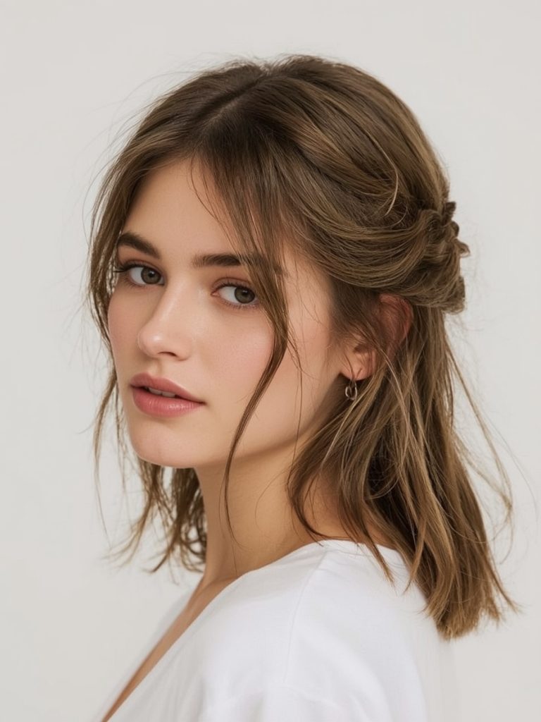  Bohemian Braid with Flowers Graduation Hair