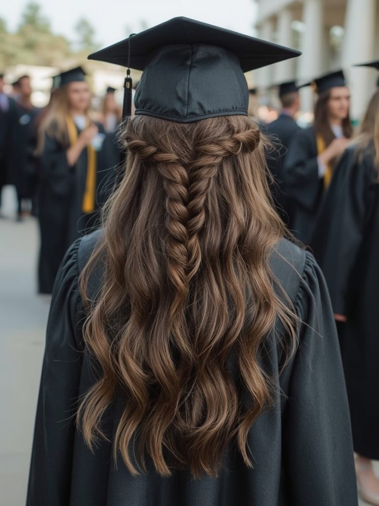  Accessorized Half-Updo Graduation Hair