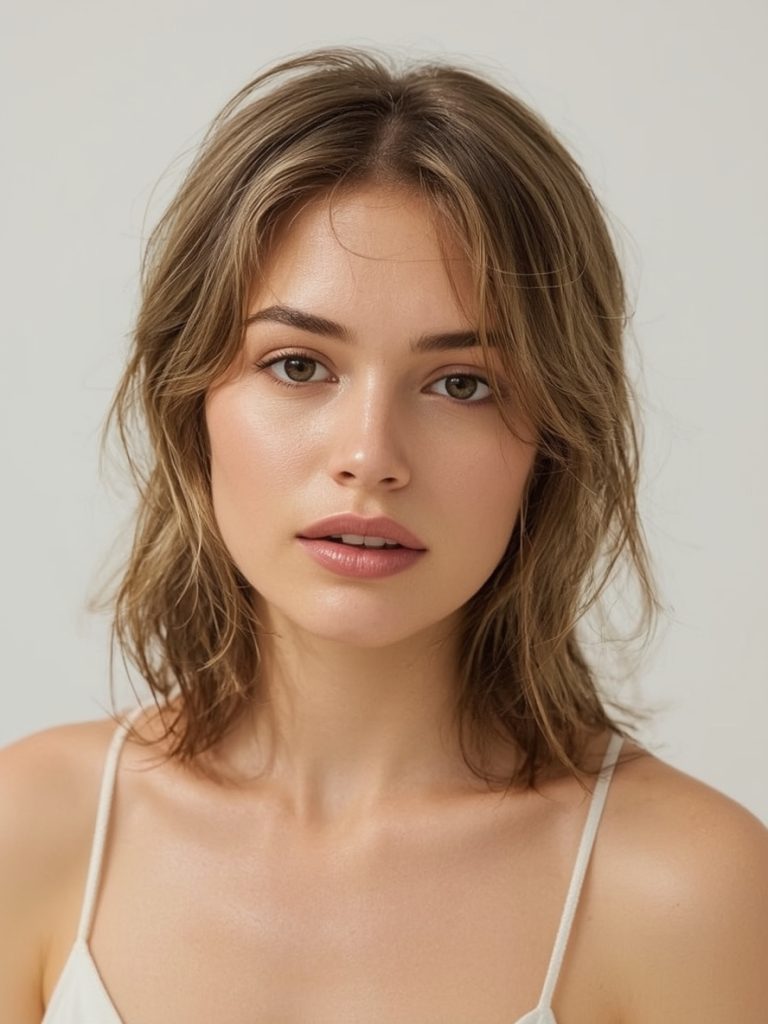 Shoulder Length Hairstyle For Thin Fine Hair: Pin Straight With Volume At The Roots