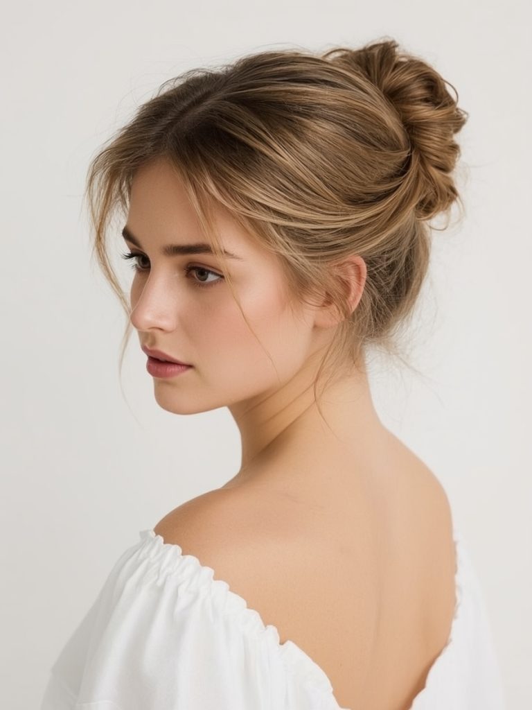 Summer Updos For Long Hair: High Braided Ponytail