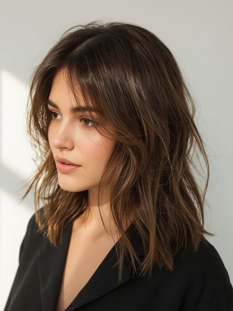 Shoulder Length Hairstyle For Thin Fine Hair: Beach Waves