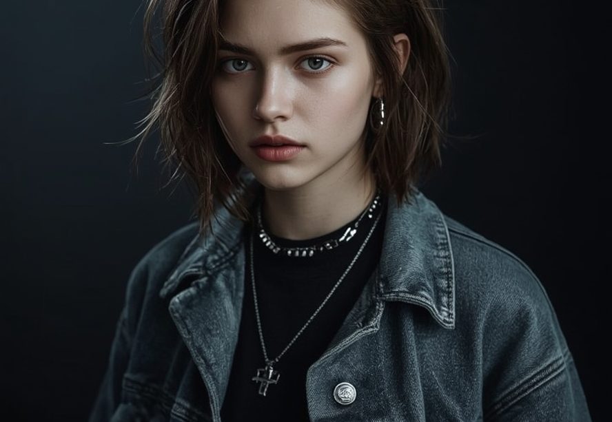 Platinum Angled Bob Haircut