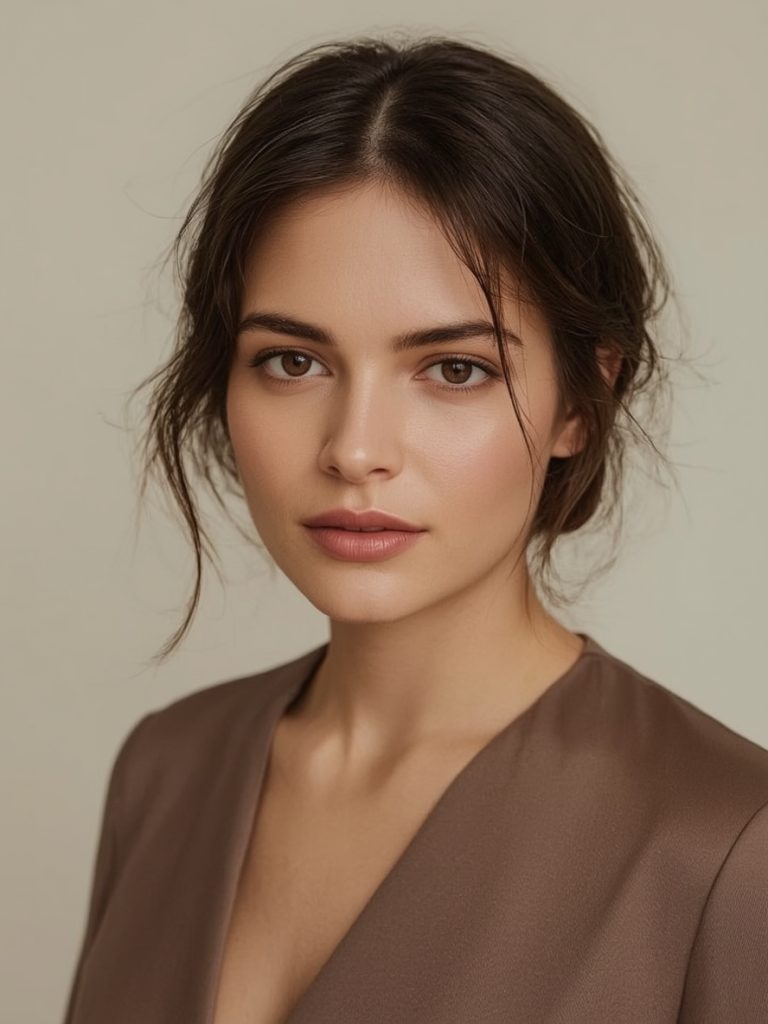 Long Hair Older Women: Deep Side Part with Voluminous Waves