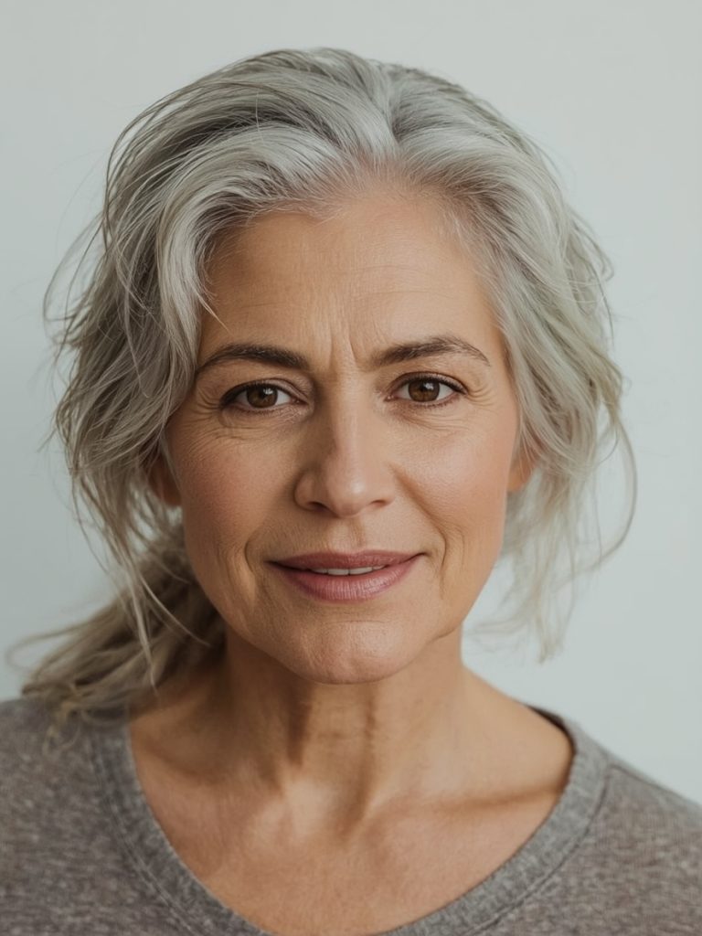 Long Hair Older Women: Long Layers Medium Length Hair With Bangs