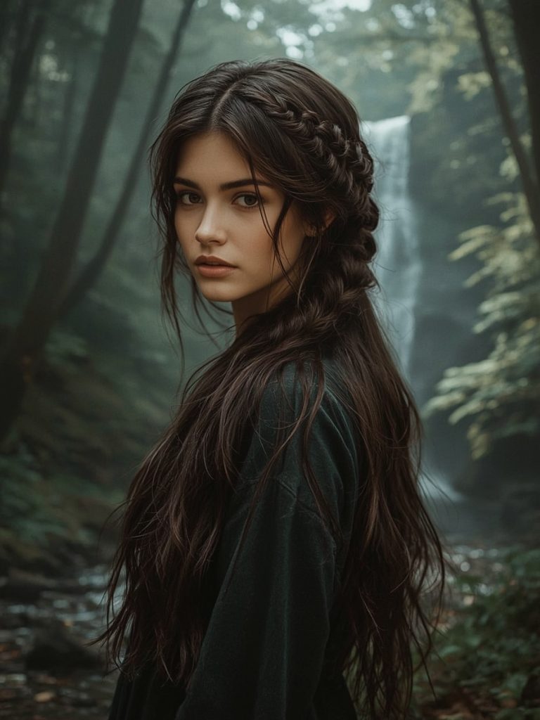 Summer Updos For Long Hair: Half-Up Braid Crown