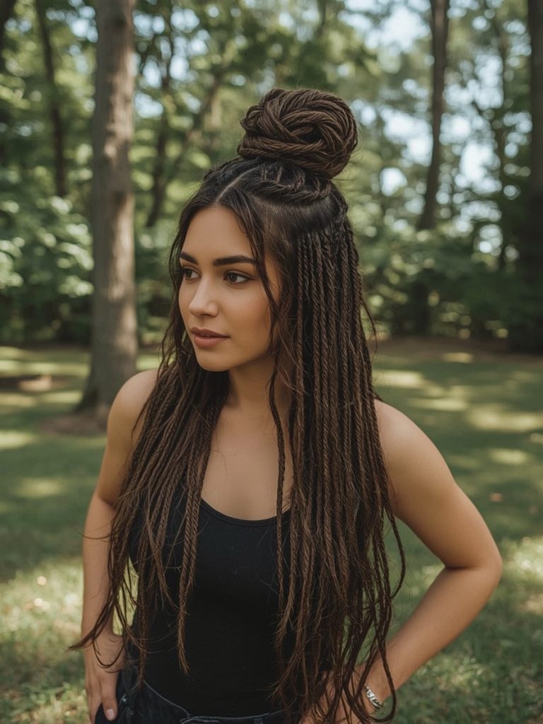 Summer Updos For Long Hair: French Braid Updo