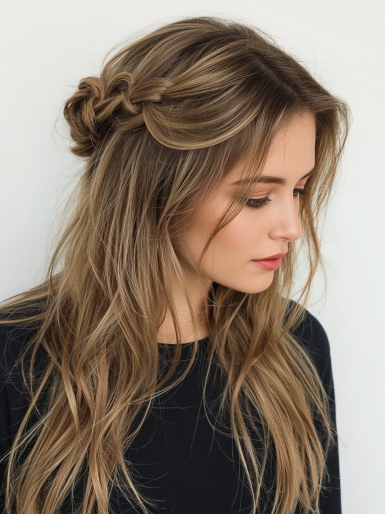 Summer Updos For Long Hair: Low Twisted Ponytail
