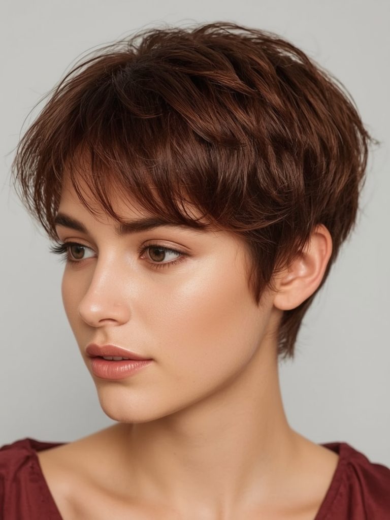 Butterfly Haircut Long Hair For Round Face: Long Shag