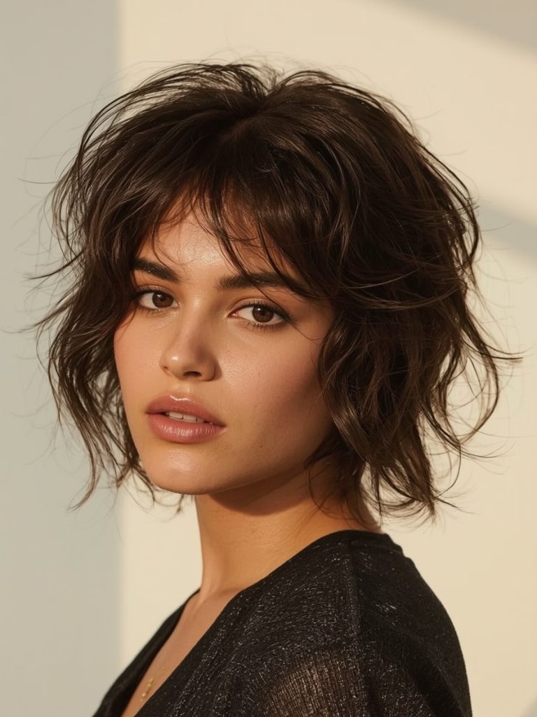 Shoulder Length Hairstyle For Thin Fine Hair: Blunt Bob