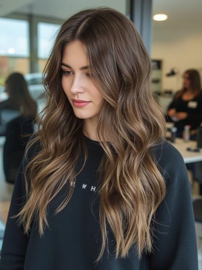 Ribboned Honey Brown Balayage