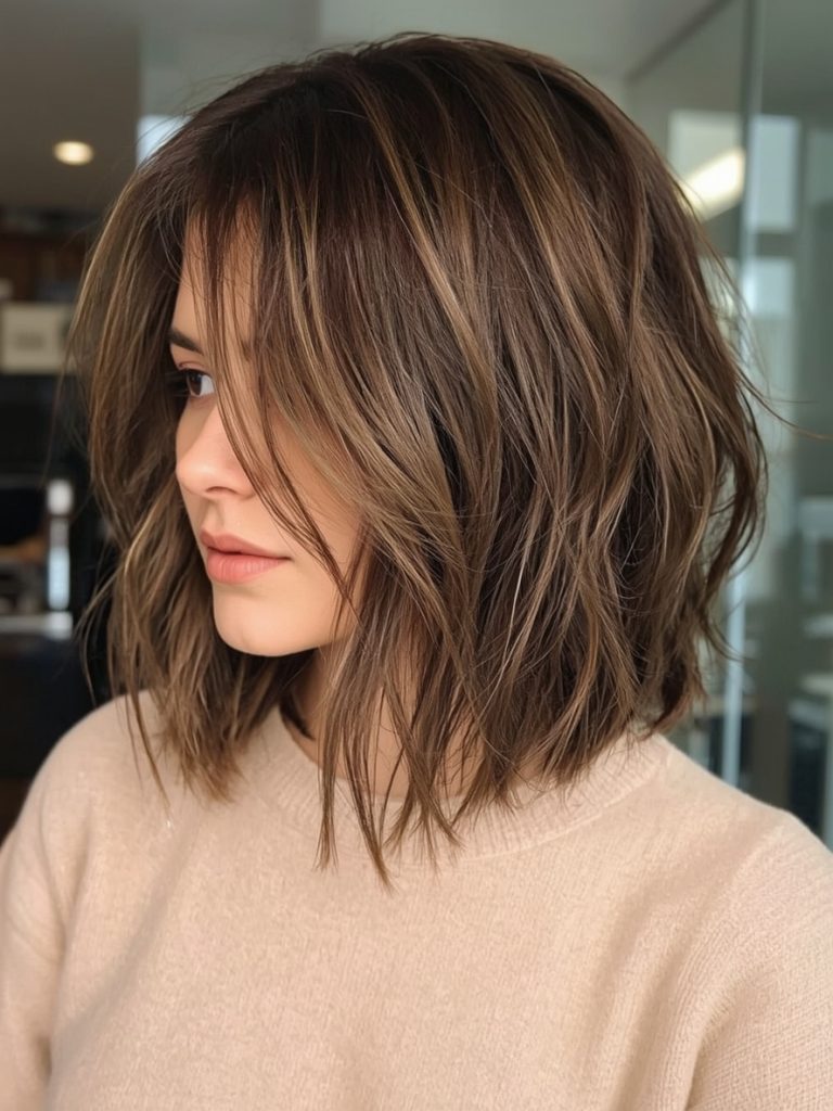 Angled Bob Haircut for Thin Hair
