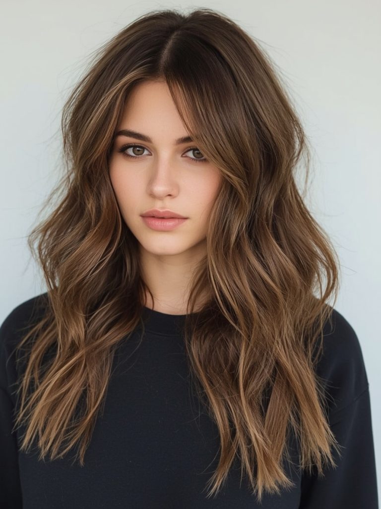 Rose Gold Caramel Balayage