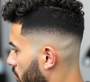 Mens Curly Hair Styles: The Messy Curly Top